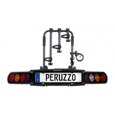 Autobagažinė Peruzzo Pure Instinct 3 dviračiam ant grąžulo (plienas, atlenkiama)