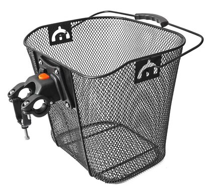 Bag on handlebar with removable holder, 34x25x26cm, metal (black)
