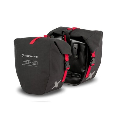 Dviračio krepšys ant bagažinės EXTRAWHEEL Rider Premium, 2 vnt. 30l
