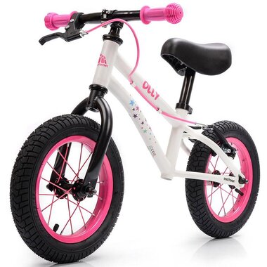 Баланс велосипед METEOR Olly12" (белый/розовый)