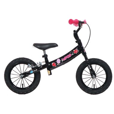 Balance bike NPOP 12" (black/pink)