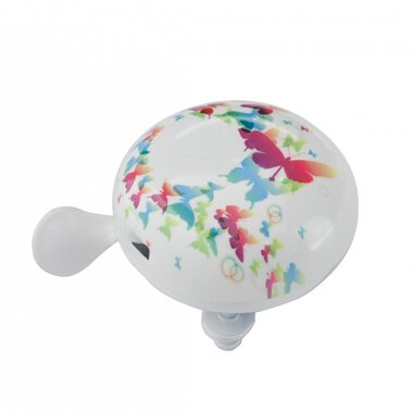 Bicycle bell BONIN Funky (white with butterflies)