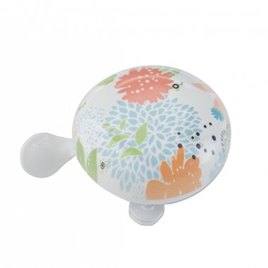 Bicycle bell BONIN Funky (white with flowers)