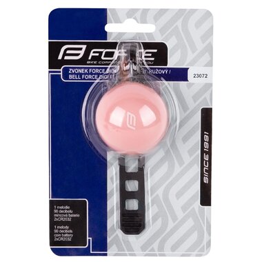 Bicycle bell FORCE Digi electric (pink)