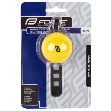 Bicycle bell FORCE Digi electric (yellow)