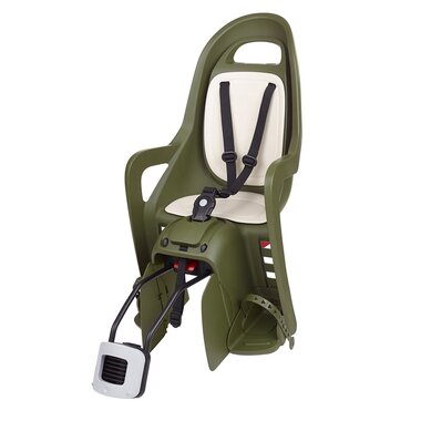 Dviračio kėdutė Polisport Groovy RS+ ant rėmo, su miego funkcija, 22kg (žalia/kreminė)