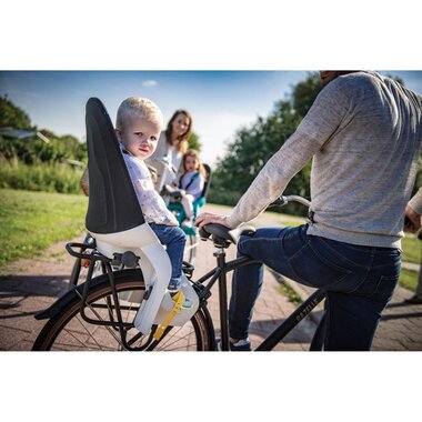 Bicycle child seat QIBBEL Air on rear carrier (white)