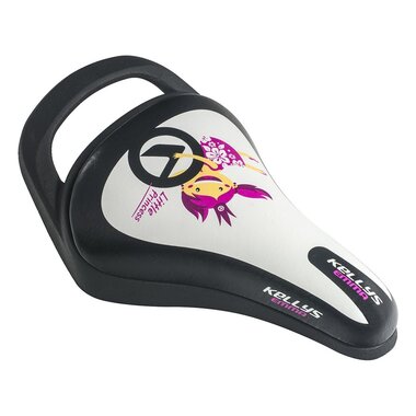 Bicycle saddle for children KLS Emma, with a hadle (white)