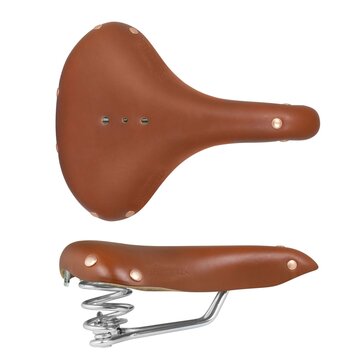 Bicycle saddle FORCE Oxford Sport 265x210mm (brown)