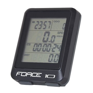 Bike computer FORCE 10 functions, wired (black)