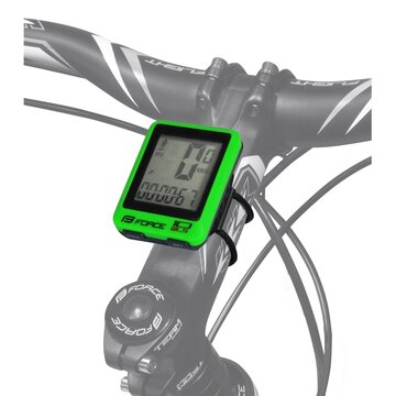 Bike computer FORCE WLS 10 functions, wireless (green)