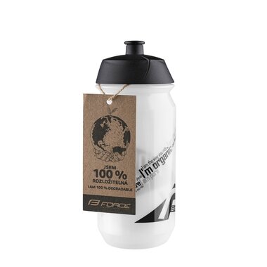 Bottle FORCE BIO, 500ml (transparent/black)
