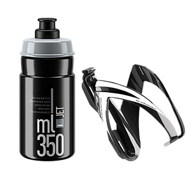 Bottle with holder ELITE Kit CEO 350ml (black/grey)