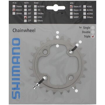 Chainring Shimano Deore XT M780 24T-AE
