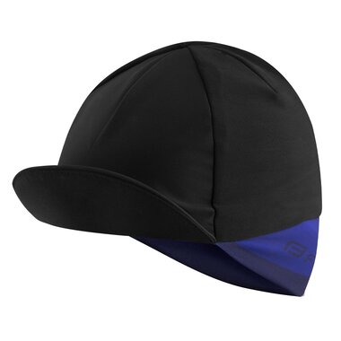 Classic cycling cap FORCE Brisk with visor (black/blue) L-XL
