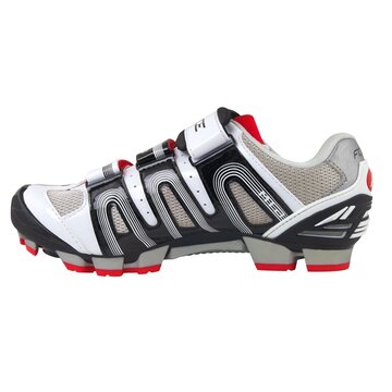 Cycling shoes FORCE MTB Hard (black/white/red) size 44