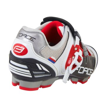 Cycling shoes FORCE MTB Hard (black/white/red) size 47