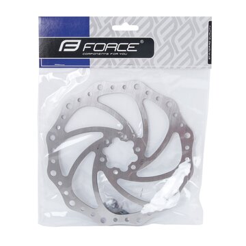 Disc brake rotor FORCE 180 mm, 6 holes (silver)