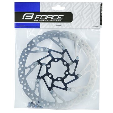 Disc brake rotor FORCE-5 180mm 6 holes (silver)