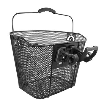 Front basket FORCE with Klick Fix system 25,4mm (metal, black)
