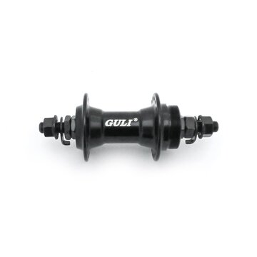 Front hub Guli 36H with nuts and industrial bearings (aluminium, black)