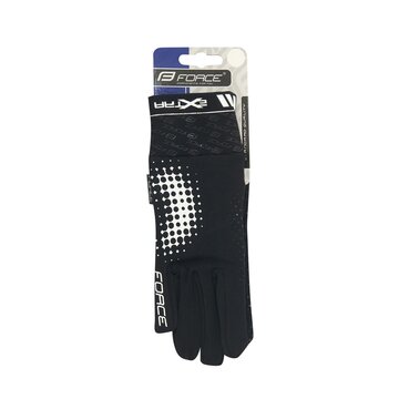 Gloves FORCE Extra spring/autumn (black) size M