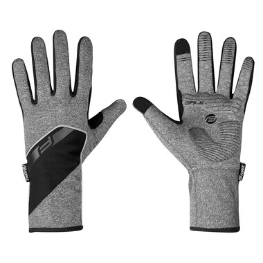 Gloves FORCE GALE softshell (grey) XL