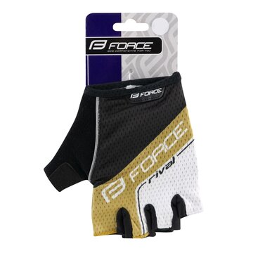 Gloves FORCE Rival (black/gold) XL