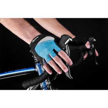 Gloves FORCE Rival (grey/blue) M