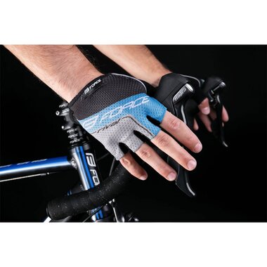 Gloves FORCE Rival, S (black/blue)