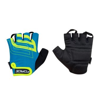 Gloves FORCE Sport (blue/fluorescent) size L