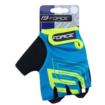 Gloves FORCE Sport (blue/fluorescent) size XS