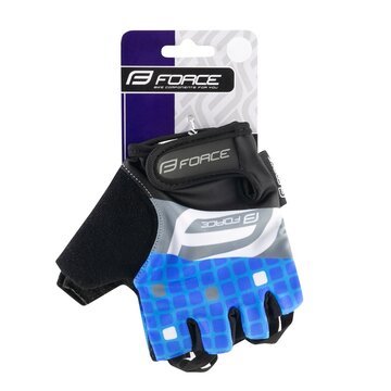Gloves FORCE Square (black/blue) S