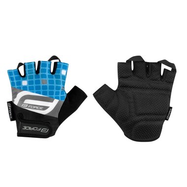 Gloves FORCE Square (black/blue) XL