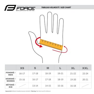 Gloves FORCE Square (black/fluorescent) XS