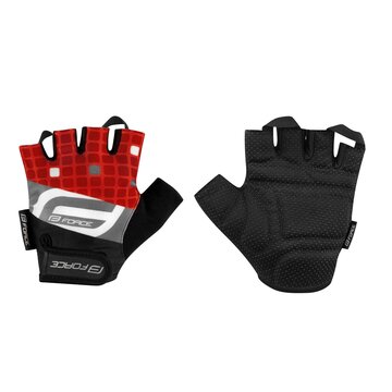 Gloves FORCE Square (black/red) XS