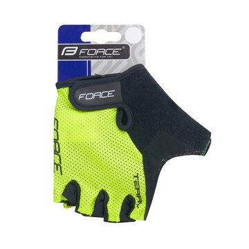 Gloves FORCE Terry (fluorescent/black) size S