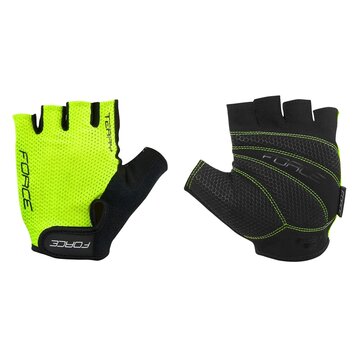 Gloves FORCE Terry (fluorescent/black) size S