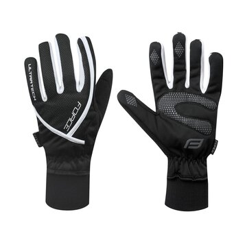 Gloves FORCE Ultra Tech winter (black/white) size M