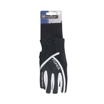 Gloves FORCE Ultra Tech winter (black/white) size XXL