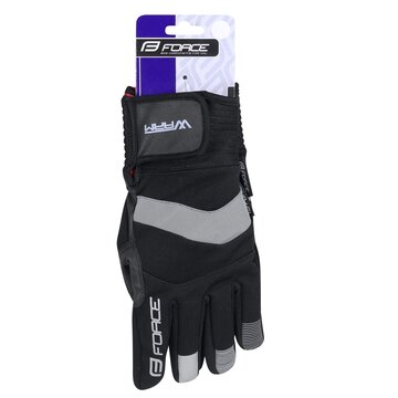 Gloves FORCE Warm winter (black) size M