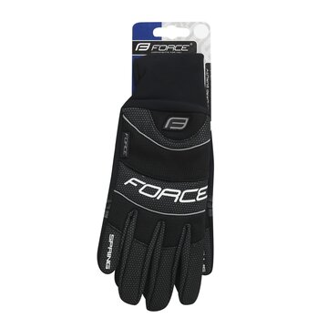 Gloves FORCE Windster Spring (black) size L