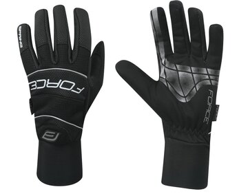 Gloves FORCE Windster Spring (black) size M