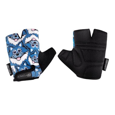 Gloves FORCE Wolfie  (blue) M