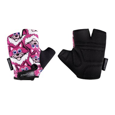Gloves FORCE Wolfie (pink) S