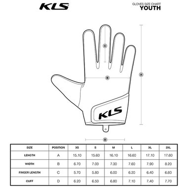 Gloves KLS Yogi short 022 (red) M