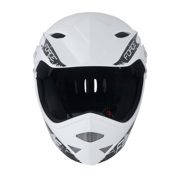 Шлем FORCE Downhill Junior 54-58см S-M (белый)