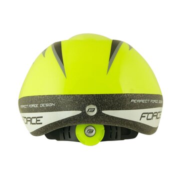 Helmet FORCE Fun Stripes 52-56cm M (kids, fluorescent/grey)