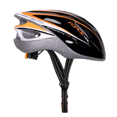 Helmet FORCE Hal 58-62cm L-XL (black/orange/white)