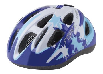 Helmet FORCE Lark 48-54cm S (kids, blue/white)